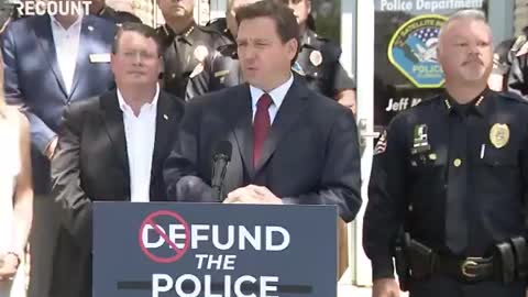 Ron DeSantis Stands With Law Enforcement - Funds Police and Then Some