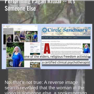 Fact Check: Video Does NOT Show Adm. Rachel Levine Of HHS Performing Pagan Ritual -- Someone Else