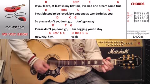 🎸 Please Don't Go - KC And The Sunshine Band (Acoustic Cover with Chords & Lyrics)