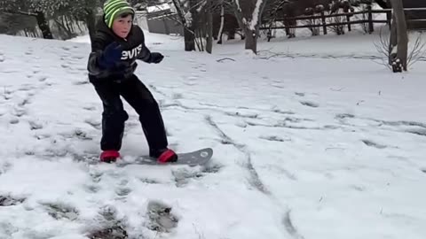 Snowboarding on first major snow of the season - Way Down We Go - Ameen Fahim