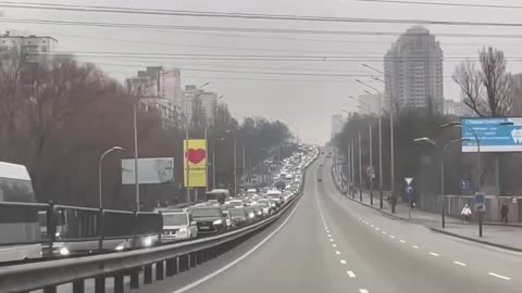 People flee from Kiev