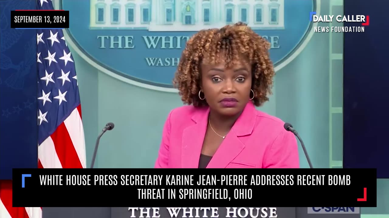 Karine Jean-Pierre Addresses Recent Bomb Threat in Springfield, Ohio