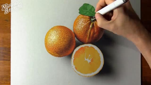 Draw The Color Form Of Oranges After Maturity