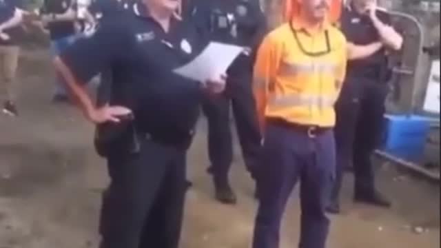 Australian government seizing property from Native Tribesmen.