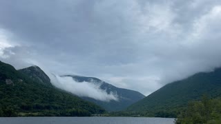 Echo Lake Clouds Running