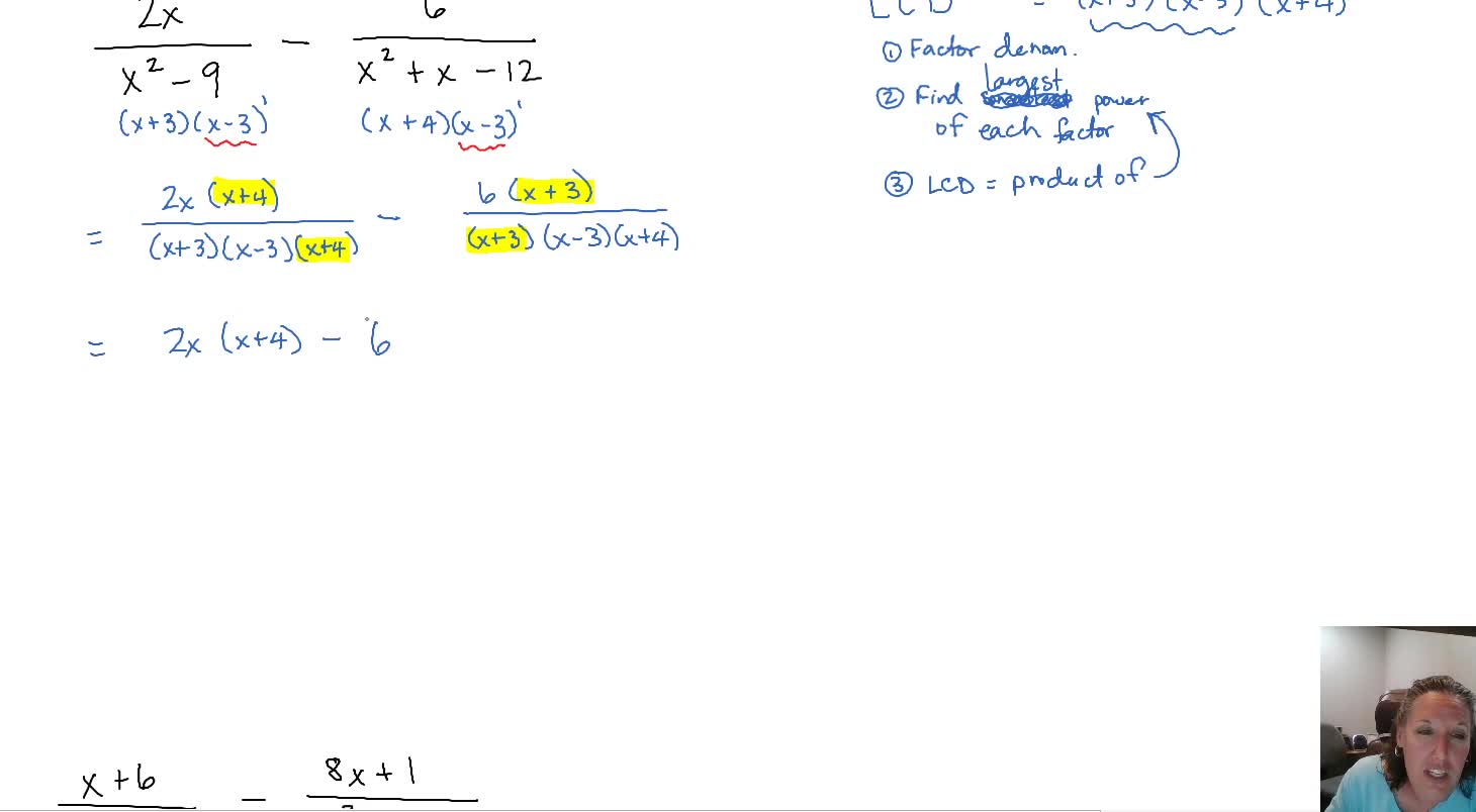 Subtracting Fractions