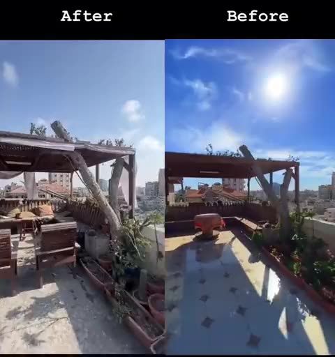 Gaza Before and After - Hamas Israel War Combat Footage