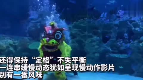 Hot Video CNY 2022 , Underwater Lion Dance Malaysia.