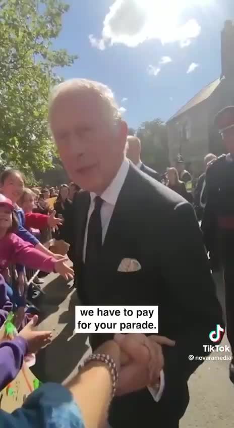 King Charles heckled