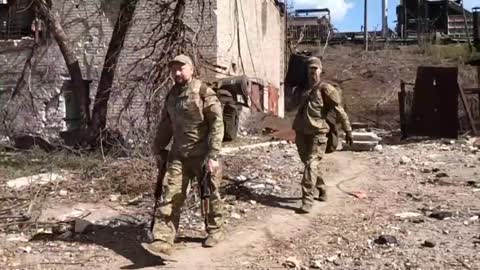 Ukraine War - Exclusive footage of the surrender of militants of the 'Azov' nationalist