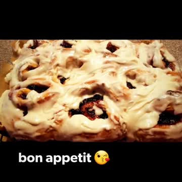 Homemade gooey black currant rolls