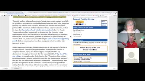 "What's Wrong With Conspiracy Theories?" Jim Fetzer on the Goldfish Report, April 24, 2021