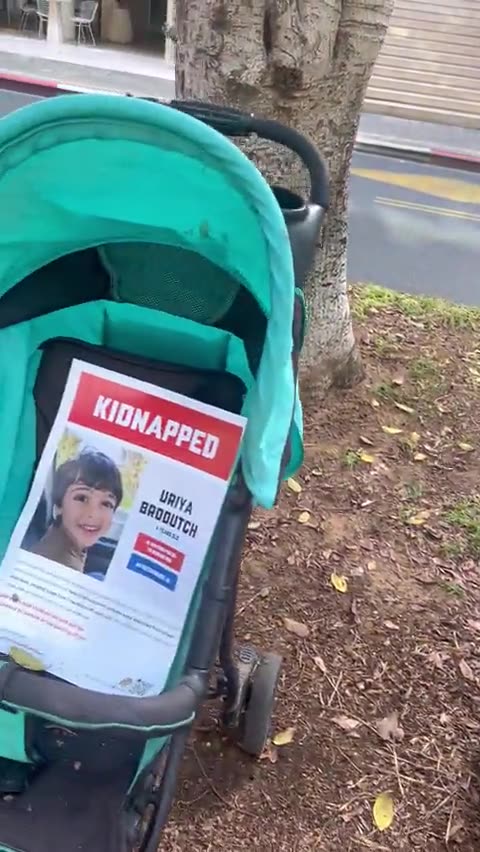 Tel Aviv this morning the children taken hostage by Hamas