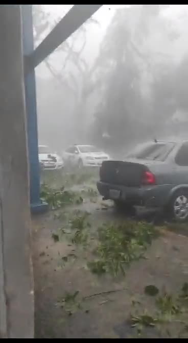 Venezuela: A strong thunderstorm in Caracas, reportedly from yesterday.