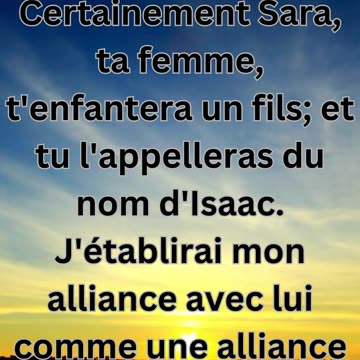 "La Promesse à Isaac : Genèse 17:19"