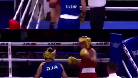 Biological woman gets toasted by a tranny at macron's olympics...