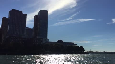 New York City from a sailboat