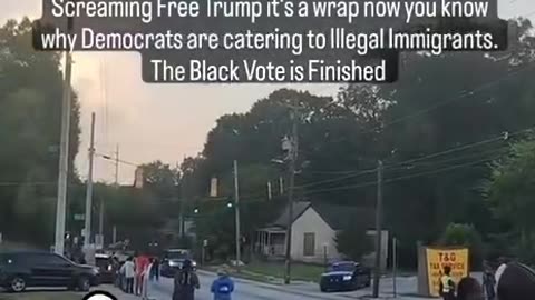 Black Community in Fulton County as Trump’s motorcade goes by