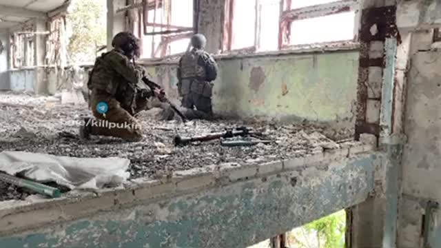 FRAGMENT OF A BATTLE AT THE AZOT PLANT, SEVERODONETSK