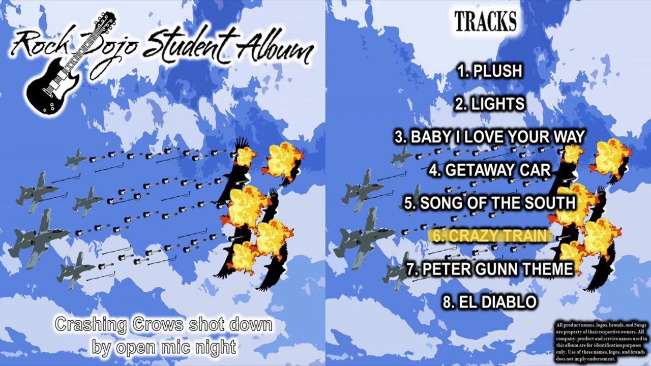 Rock Dojo Student Album #30 “Crows”: Crazy Train (Ozzy Osbourne Cover) Track 6