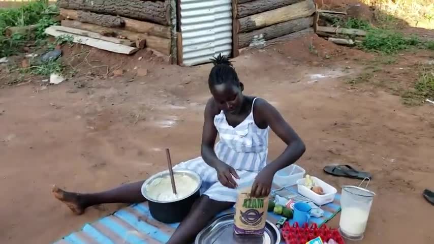 Village girl bakes birthday cake-PART 1