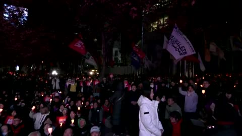 Vigil condemning South Korean President held in downtown Seoul