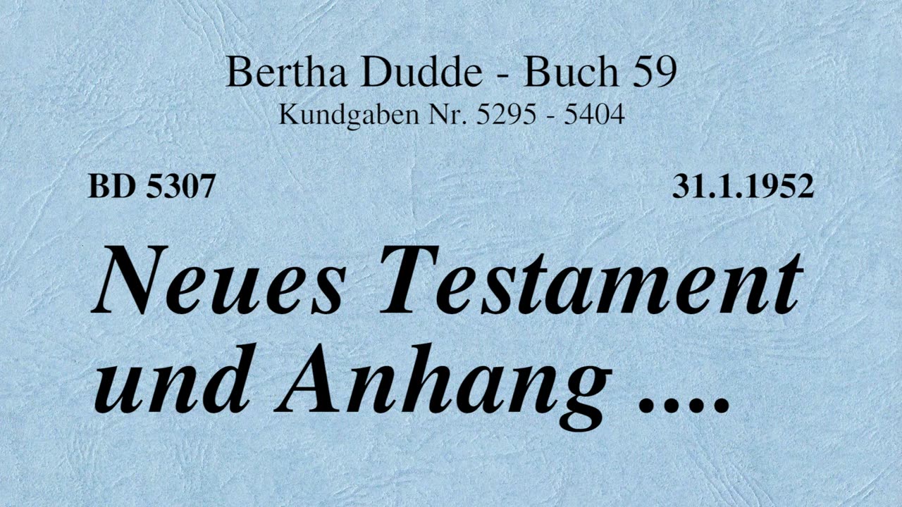 BD 5307 - NEUES TESTAMENT UND ANHANG ....