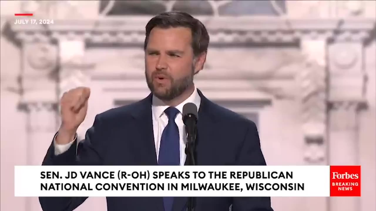 FULL REMARKS- JD Vance Speaks To The RNC And Accepts 2024 GOP Vice Presidential Nomination