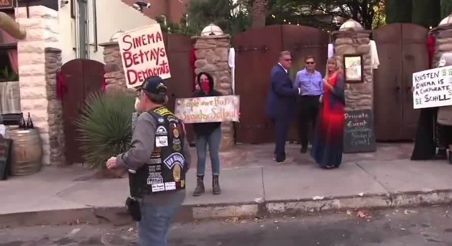 Leftist Protesters Ruin Wedding Because Kyrsten Sinema Attended