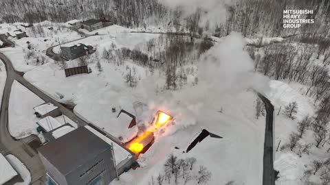 2022年4月4日(月) H-ⅡAロケットメインエンジン「LE-7A」領収燃焼試験（於 三菱重工田代試験場）