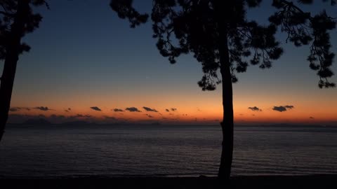 Clouds and seas above the red sky 2