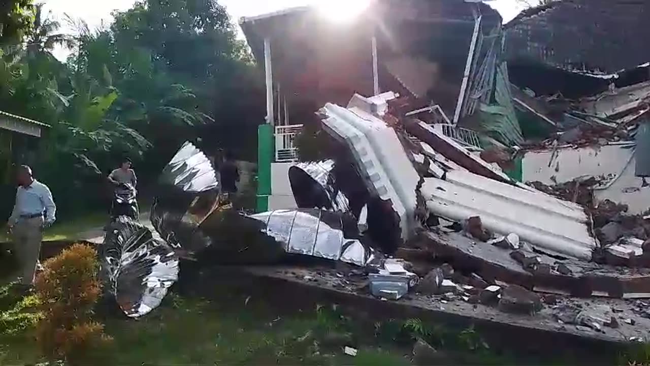 The Al-Muhajireen Mosque On Bawean Island (Indonesia) Collapsed Due To An Earthquake