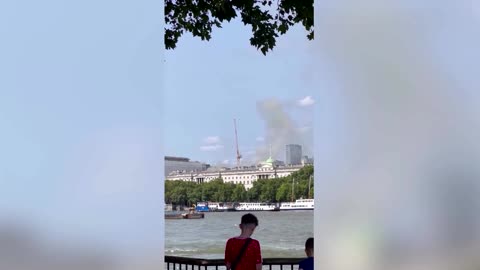 London's Somerset House catches fire