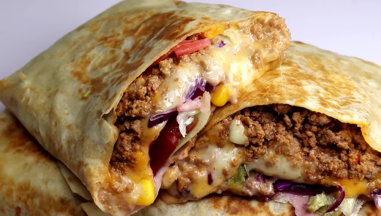 Beef Cheese Wrap Burito