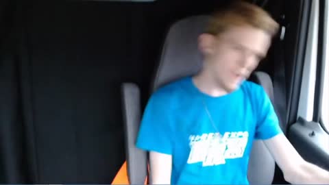 Driving streamer hits kids on the road