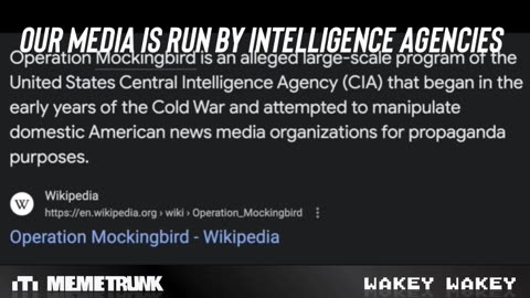 Our Media is run by Intelligence Agencies