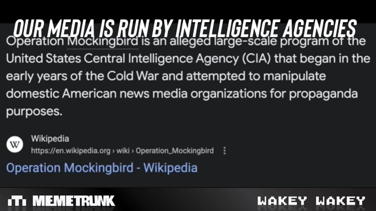 Our Media is run by Intelligence Agencies