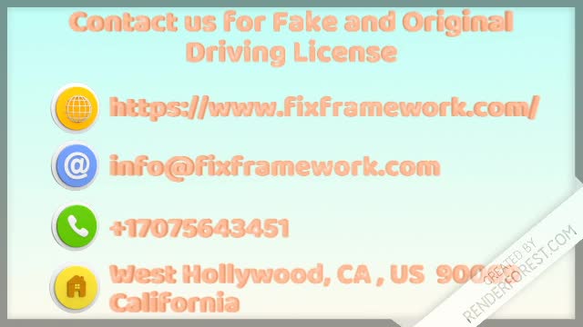 For Real or Fake driving license