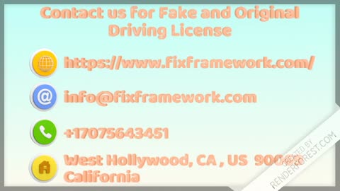 For Real or Fake driving license