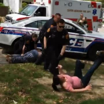 Oh no you didn't... Woman Get's Tossed For Charging Officers