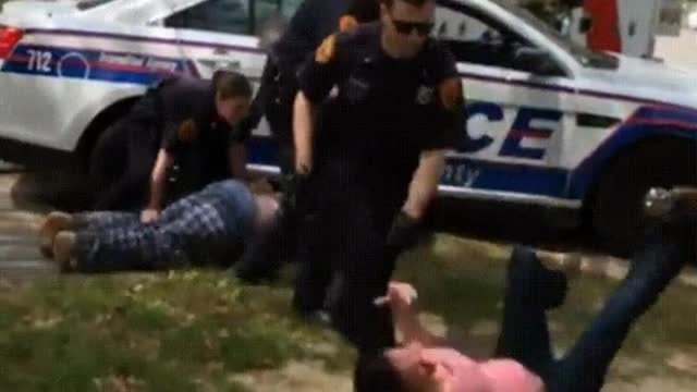 Oh no you didn't... Woman Get's Tossed For Charging Officers