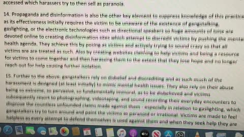 UN list of harassment/torture techniques