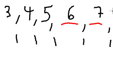 The Next 3 terms in the number pattern 1,2,3,4,5