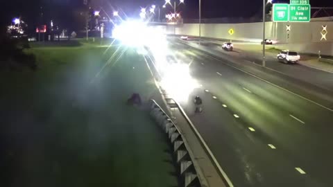 Should you ride a shopping cart on the highway¿ (No.)