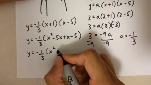 Grade 10 Math - Finding a quadratic equation from a graph using x intercepts (Lesson 6.3)