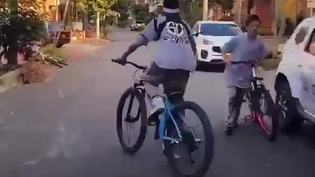 The guy's riding skills are great