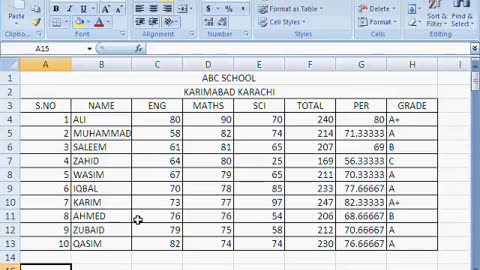 Ms. Excel Learning Tutorial - IV (Hindi and URDU)