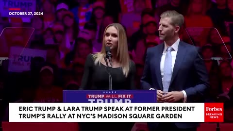 Changed The Skyline Of This City- Lara Trump Touts Father-In-Laws Impact On NYC During MSG Rally