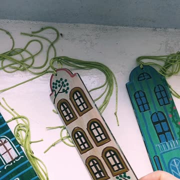 Wooden bookmarks, hand-painted ;-) handicraft!