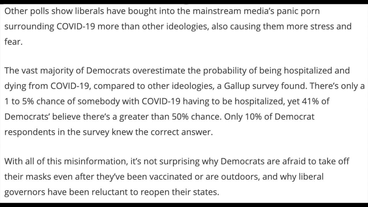 White Liberals More Likely To Be Mentally Ill/ Mask Debate